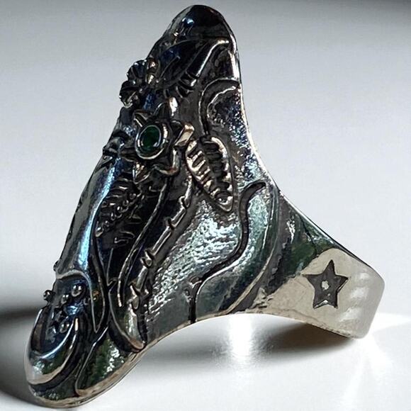 Stainless Steel Tribal Goddess Statement Ring - Picture 4 of 7